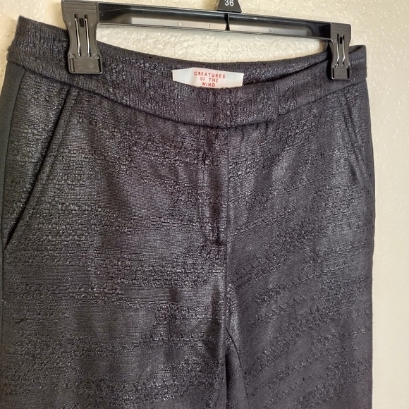 creatures of the wind texture buttoned jewels straight leg pants sz 4 - Picture 2 of 9